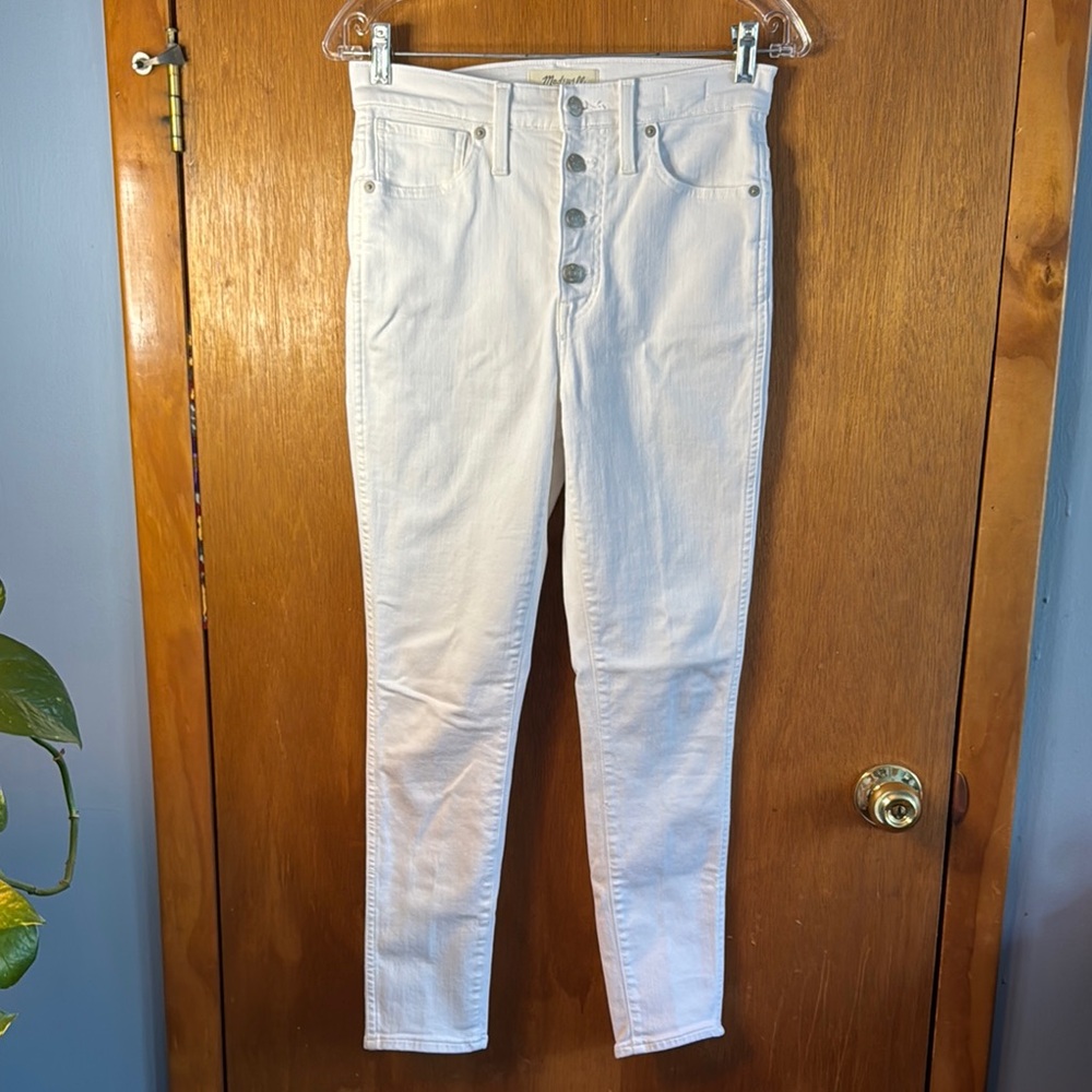Madewell High Rise White Jeans Sz 27 skinny jeans